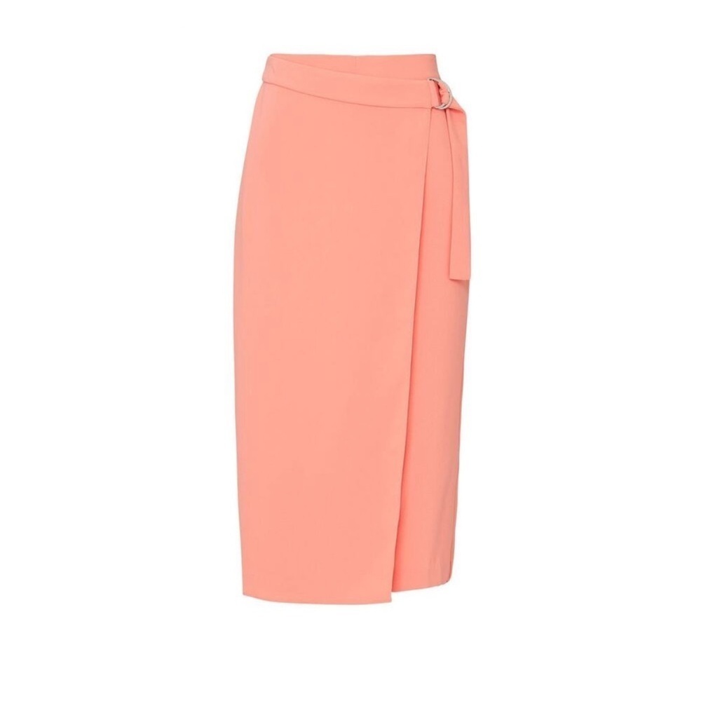 Amanda Uprichard Wrap Front Trousers Pale Pink - Picture 2 of 8